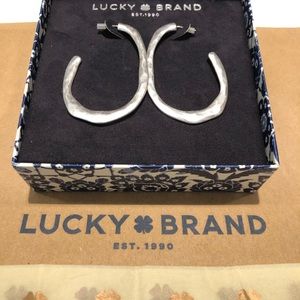 Lucky Brand hammered silver earrings